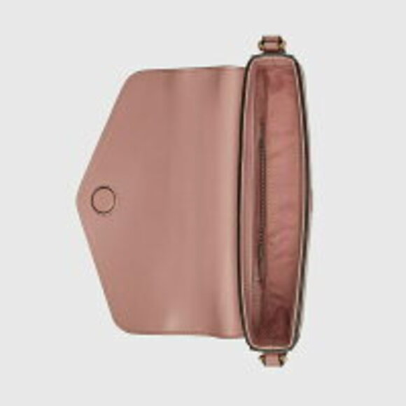 Gucci GG Super Shoulder Bag Rose Pink Beige Leather - Picture 5 of 5